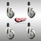 Service Caster 4 Inch 316SS Gray Polyurethane Swivel 1-5/8 Inch Expanding Stem Caster Set SCC SCC-SS316EX20S414-PPUB-158-4 - alternate 2